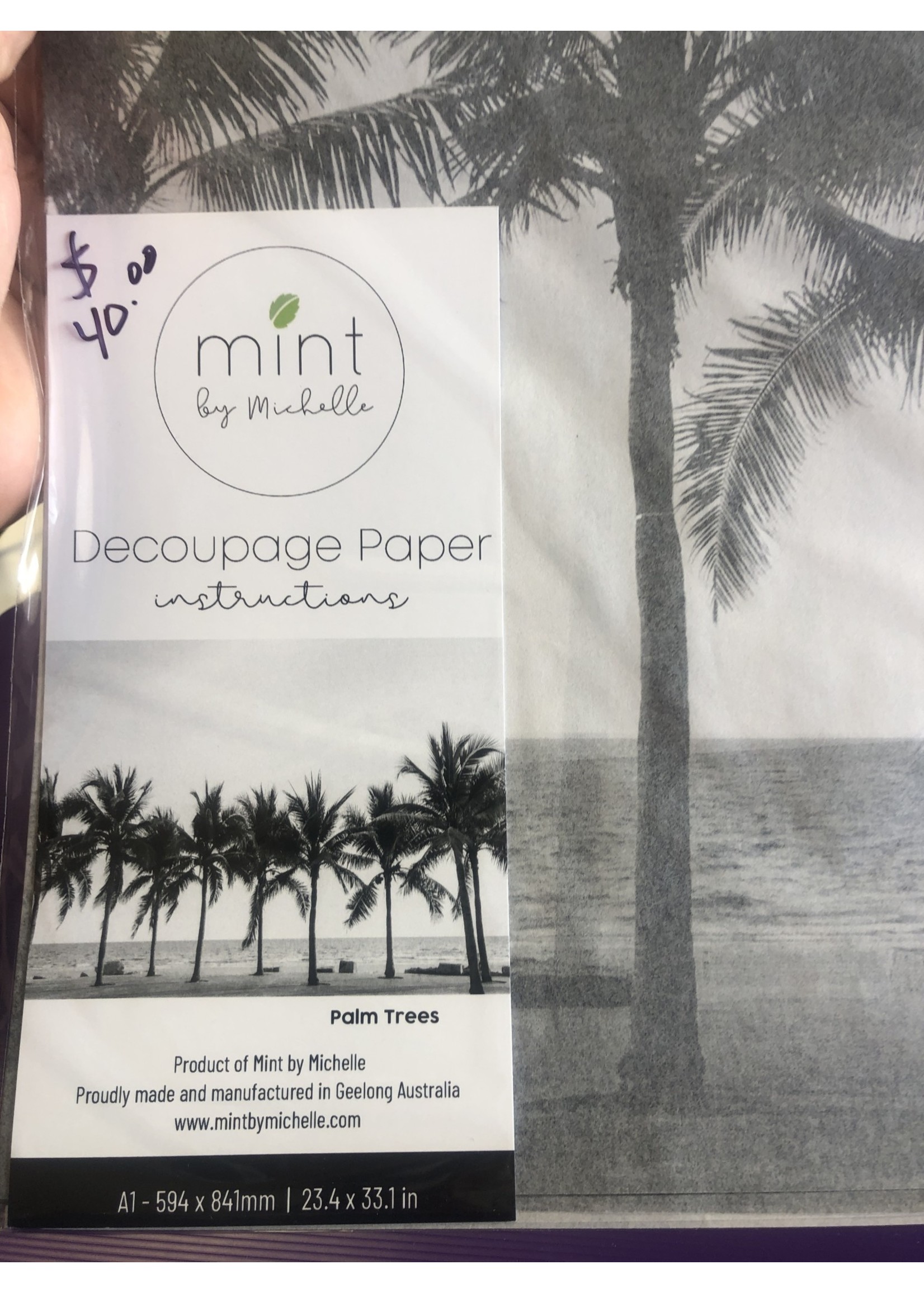 Mint by Michelle Large Palm Trees Decoupage Mint by Michelle
