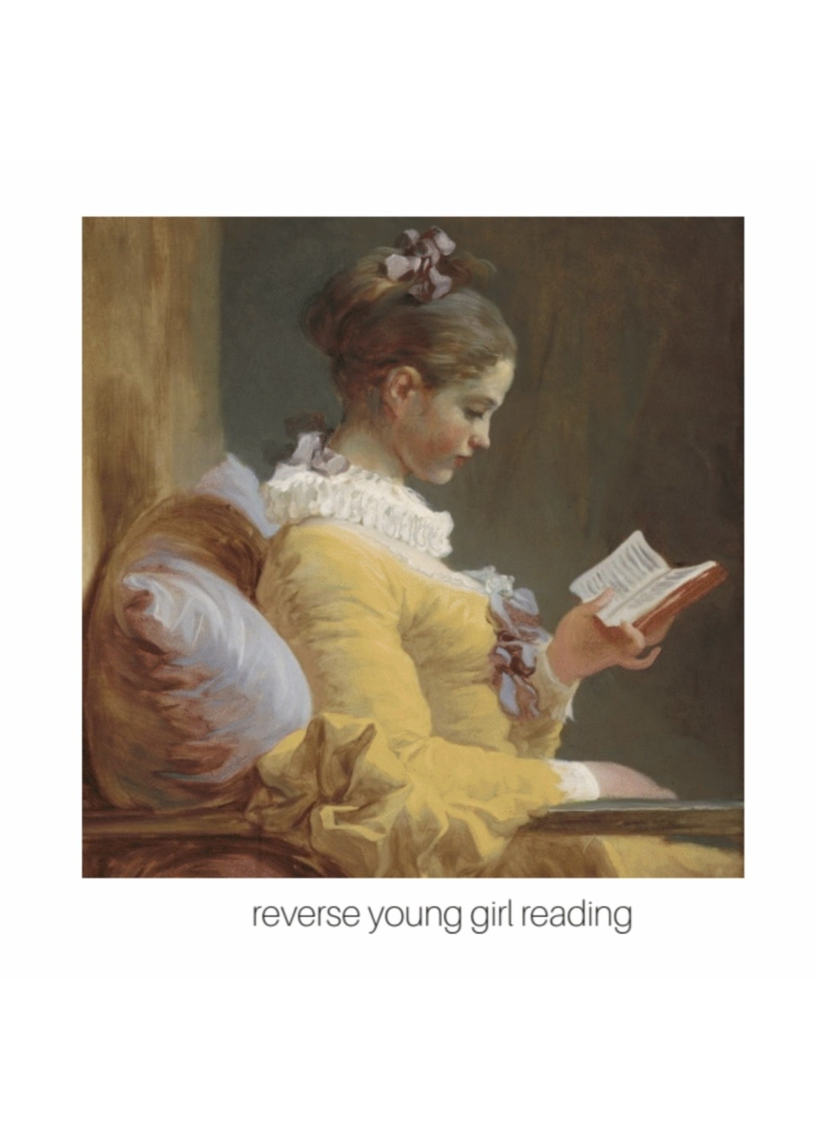 Mint by Michelle Large Reversed Young Girl Reading  Decoupage Mint by Michelle