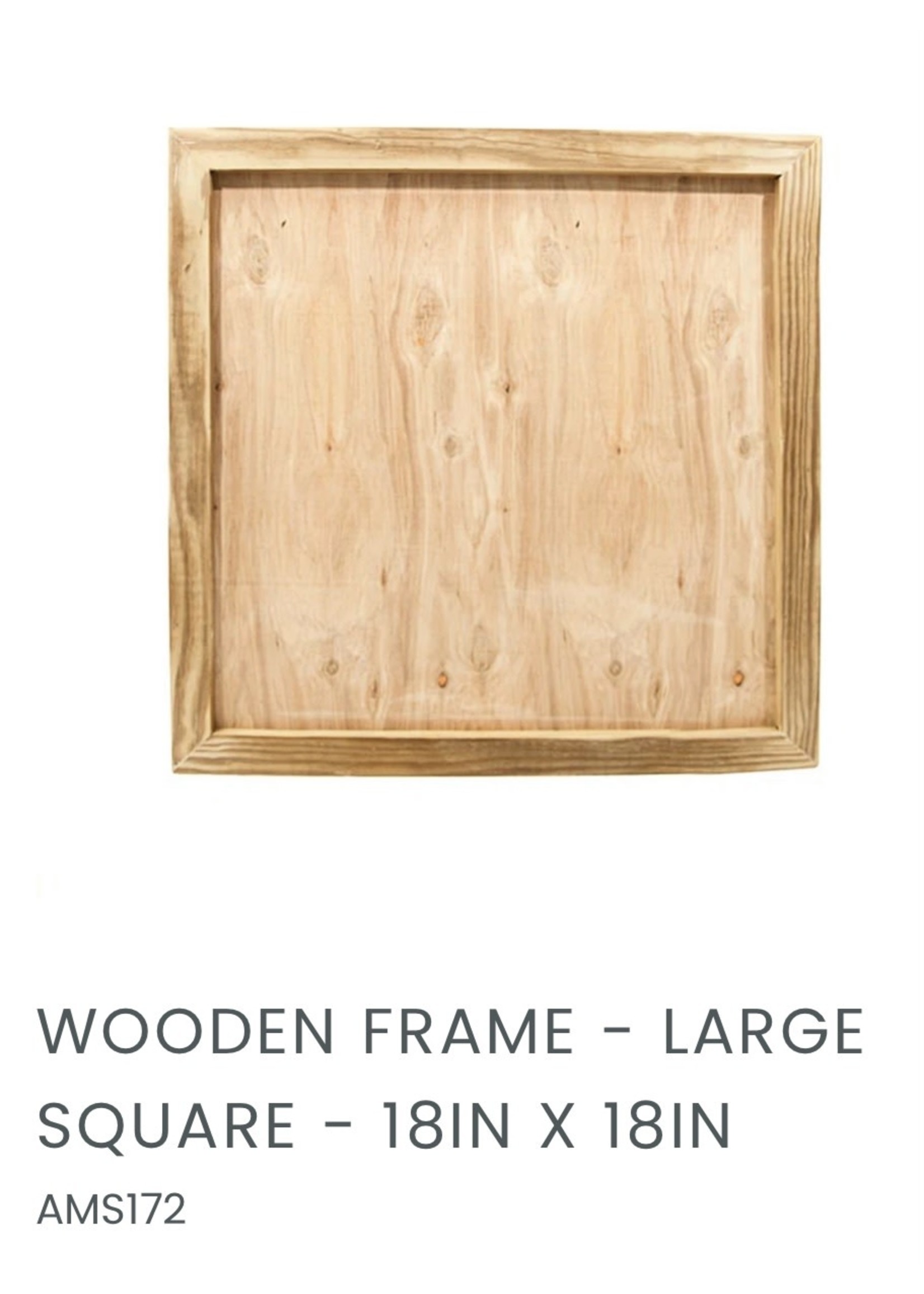 A Maker’s Studio Wooden Frame 18x18  172