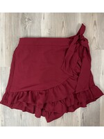 GeeGee Ruffled Elastic Waist Mini Skirt