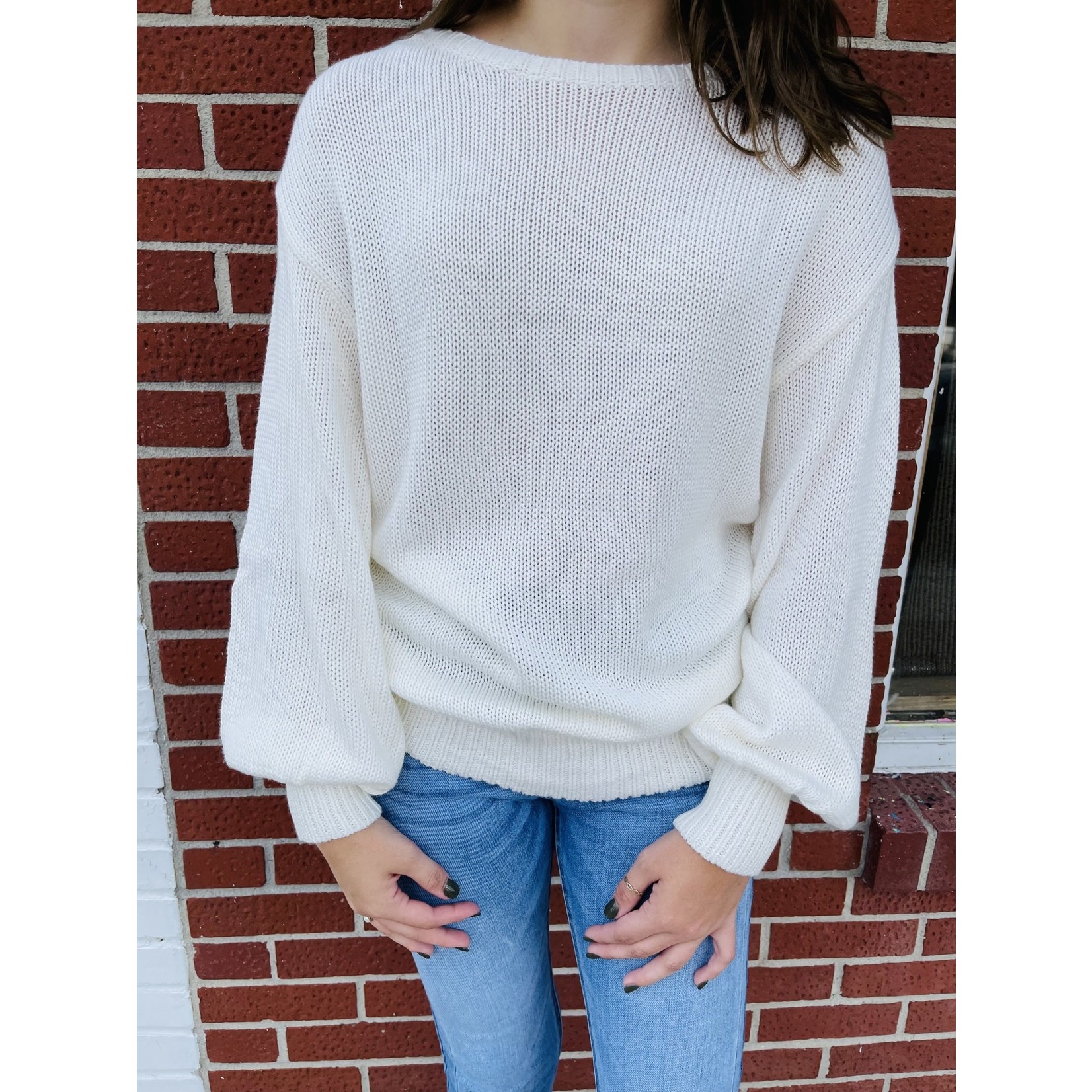 Kentce Solid Color Sweater With Hollow-out Back