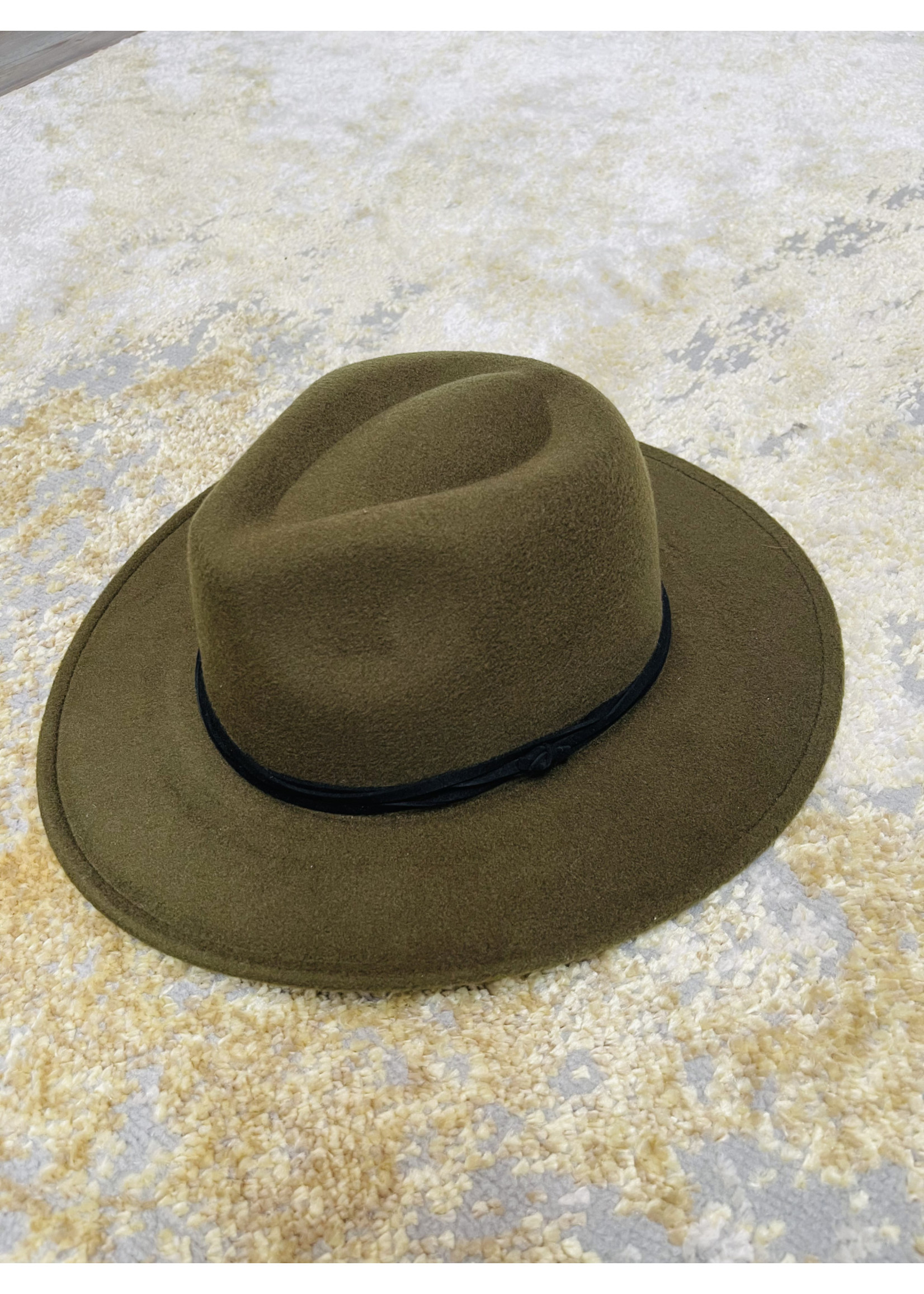 Mud Pie Felt Fedora Hat With Band