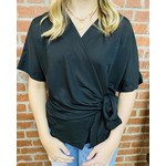 Lily Clothing Wrap Around Tie Short Sleeve Top