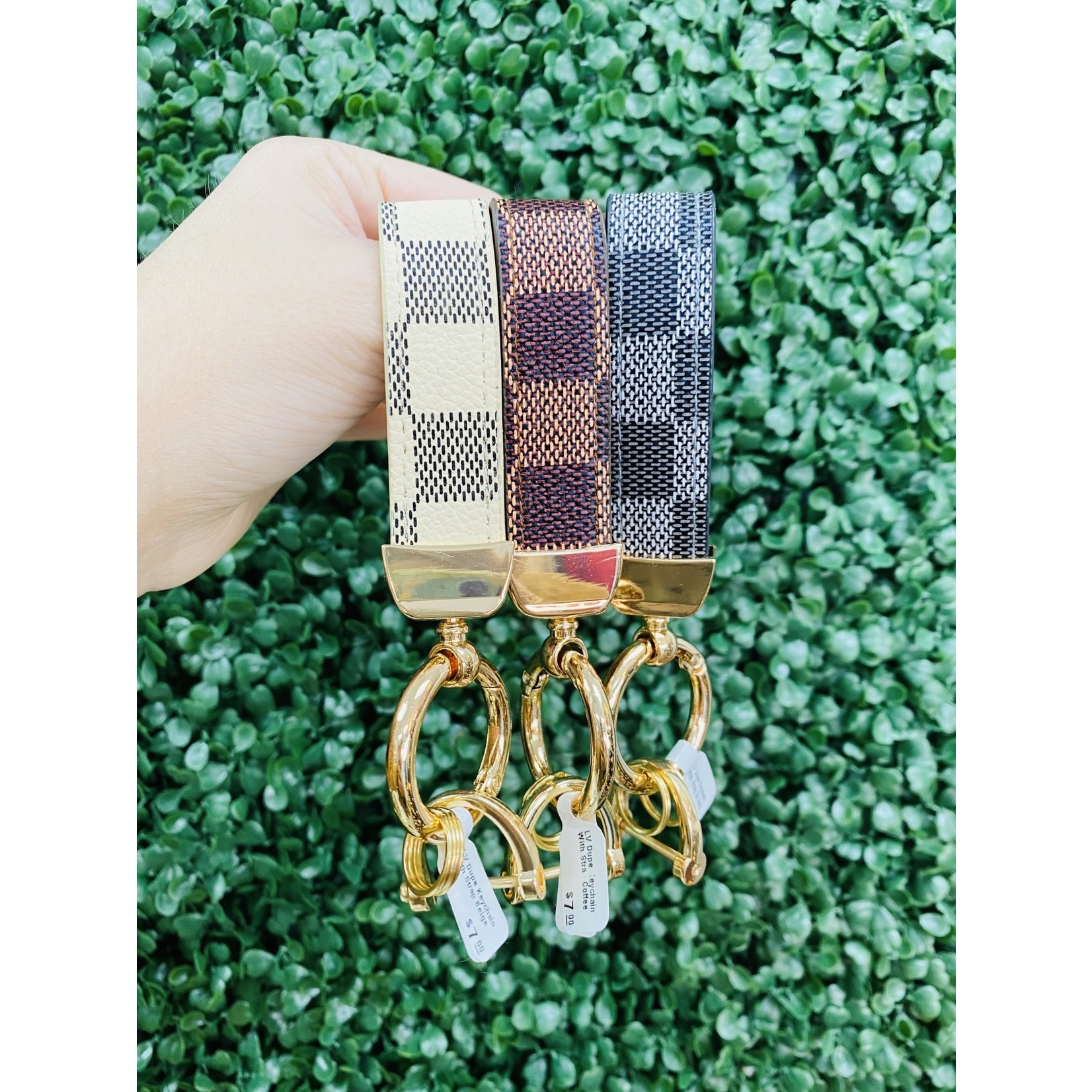 LV Dupe Keychain With Strap