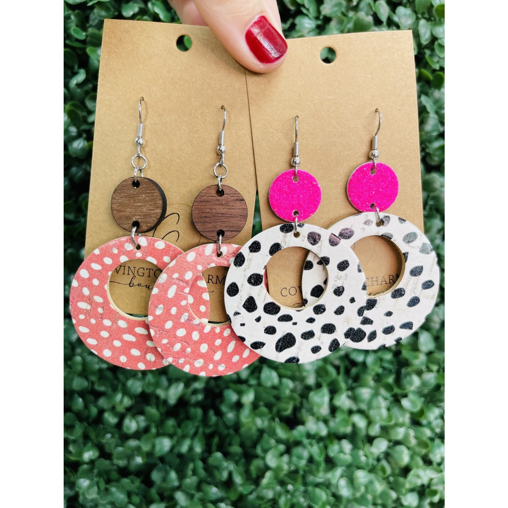 Southern Charm Trading Co. Double Dot Layered Corkie Earrings
