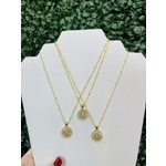 Lauren Kenzie 24 K Gold Plated Crystal Initial Pendant Necklace