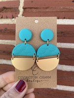 Michelle McDowell Brexley Green Polymer Clay Dangle Earrings