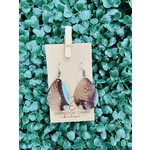 Southern Charm Trading Co. Turquoise & Bourbon Deep Embossed Earrings