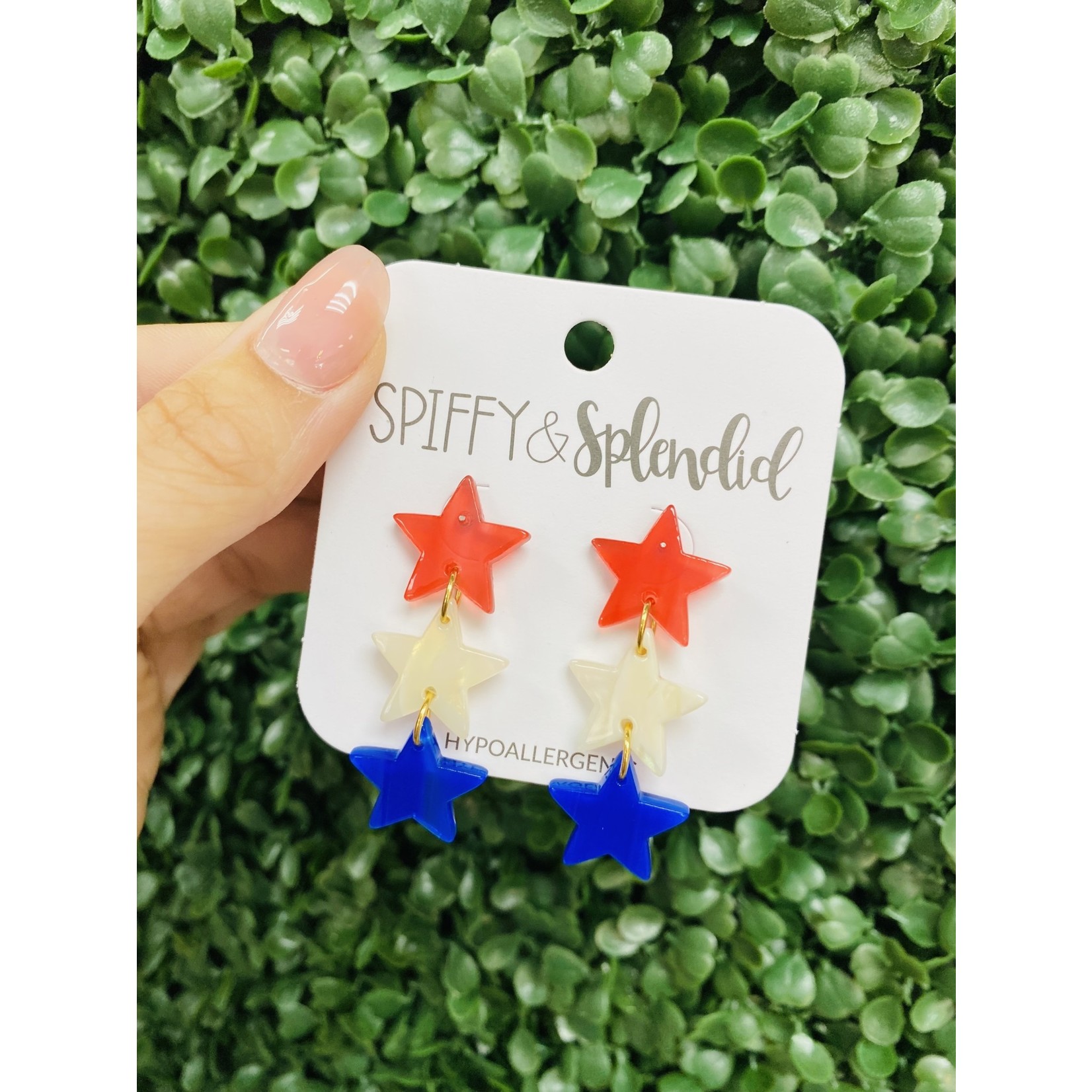 Star Spangled Dangles with Stainless Steel Posts