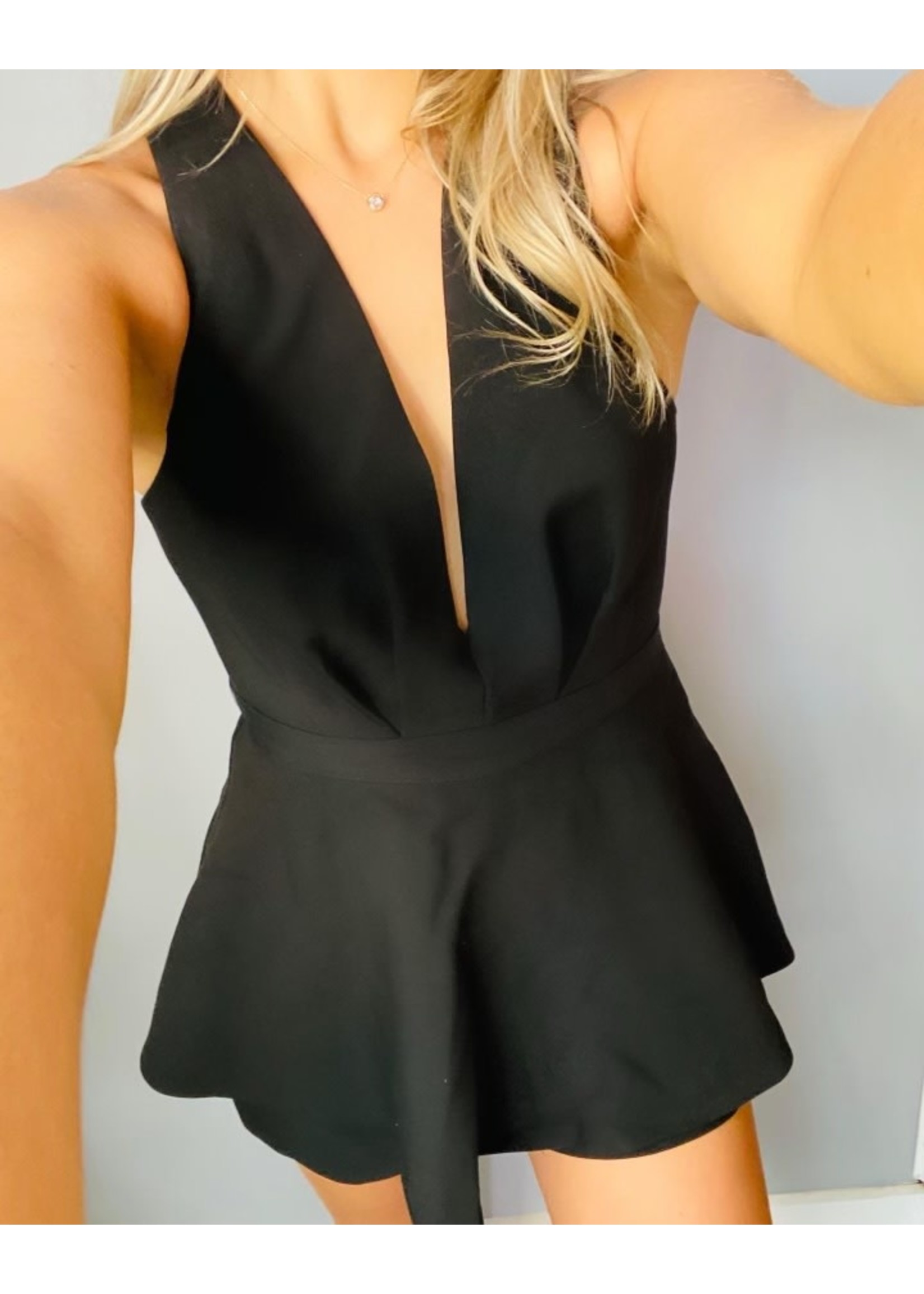 Do + Be Black Cut Out Romper