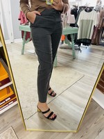 Cropped Dress Pants with Button/Zipper Detail