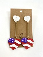 USA Flag Heart Drops