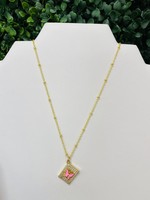 Lauren Kenzie 24 K Gold Plated Chain with Pink Butterfly Charm Box