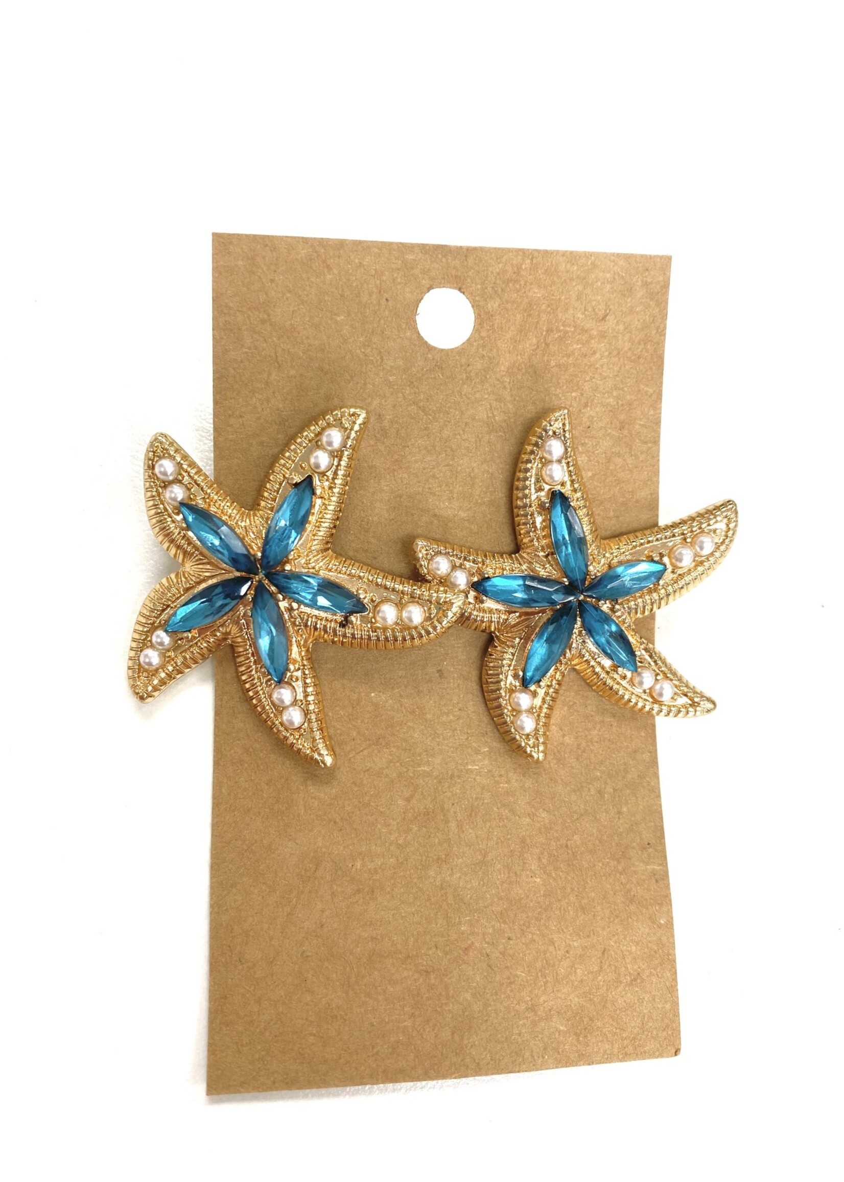 Rhinestone Starfish Studs