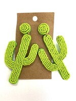 Beaded Cactus Earrings