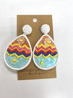 Easter Egg Beaded Earrings