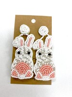 Easter Bunny Beaded Earrings