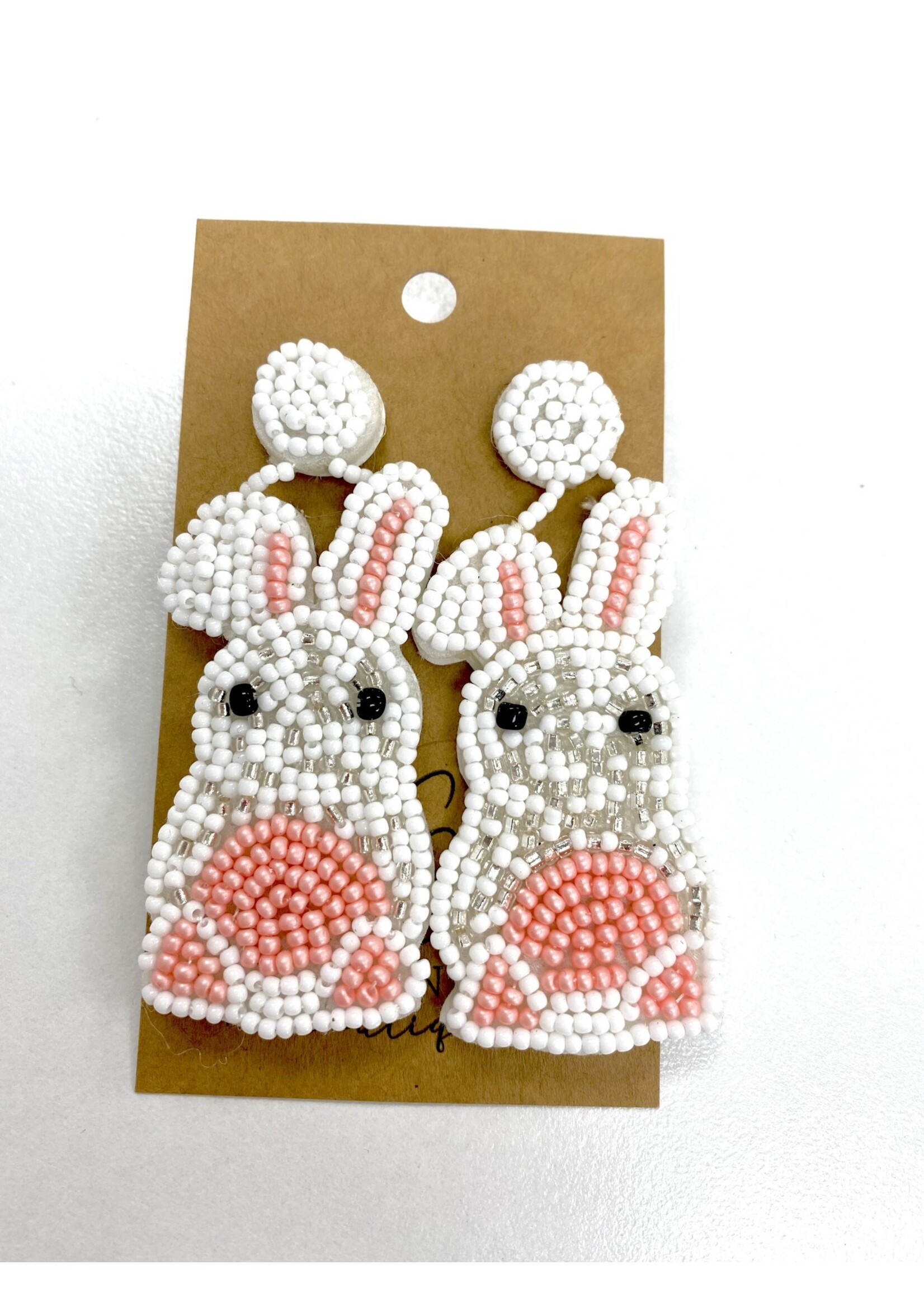 Easter Bunny Beaded Earrings