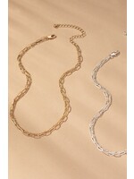 Two Layer Minimalist Chain Necklace