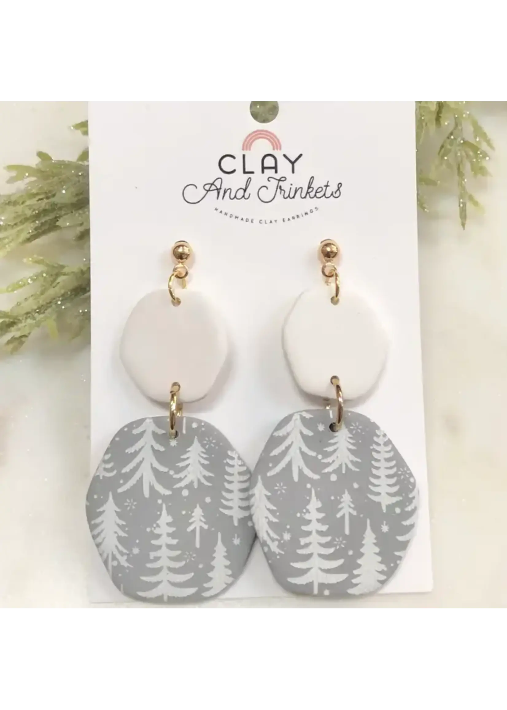 Clay Christmas Earrings