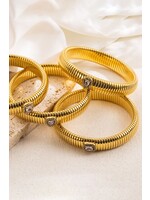 Stainless Steel Rhinestone Bangle