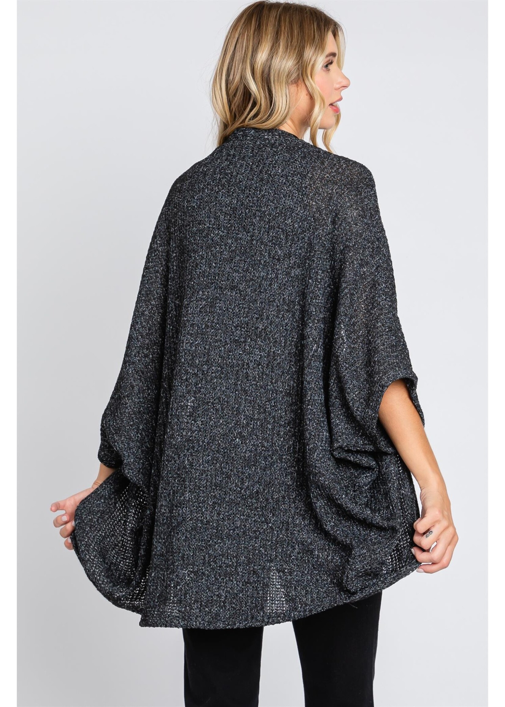 Textured Knit Batwing Cardigan