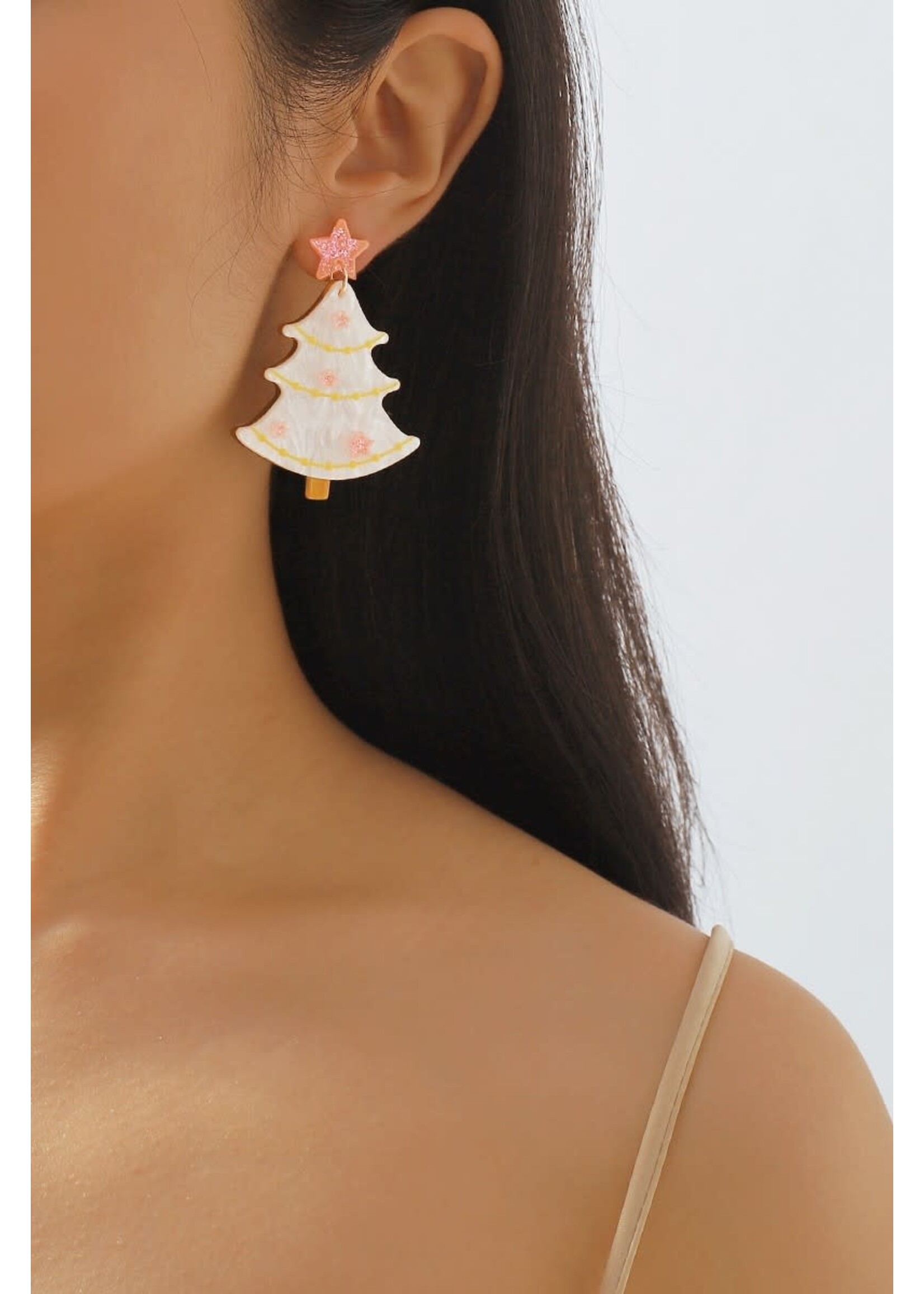 Christmas Cute Tree Dangle Drop Earrings