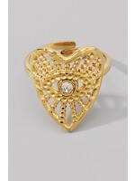 18K Gold Stainless Steel Geometric Adjustable Rings