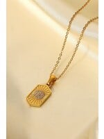 14K Gold Plated Stainless Steel Pendant Necklace