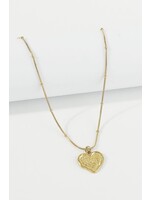 18K Gold Stainless Steel Heart Dainty Necklace