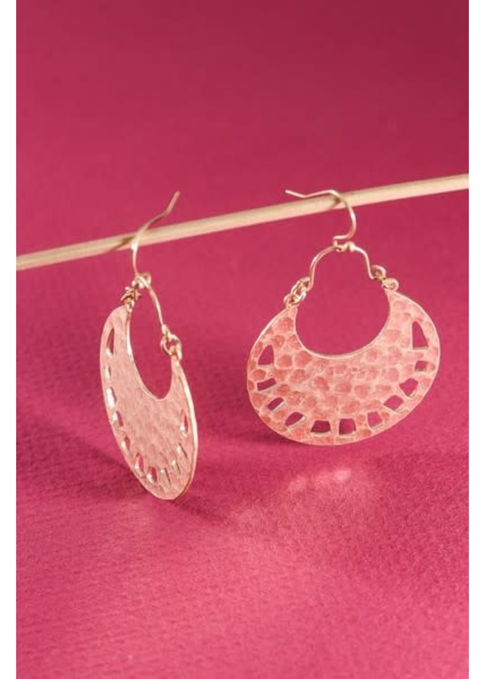 Antique Gold Plated Boho Drop Earrings