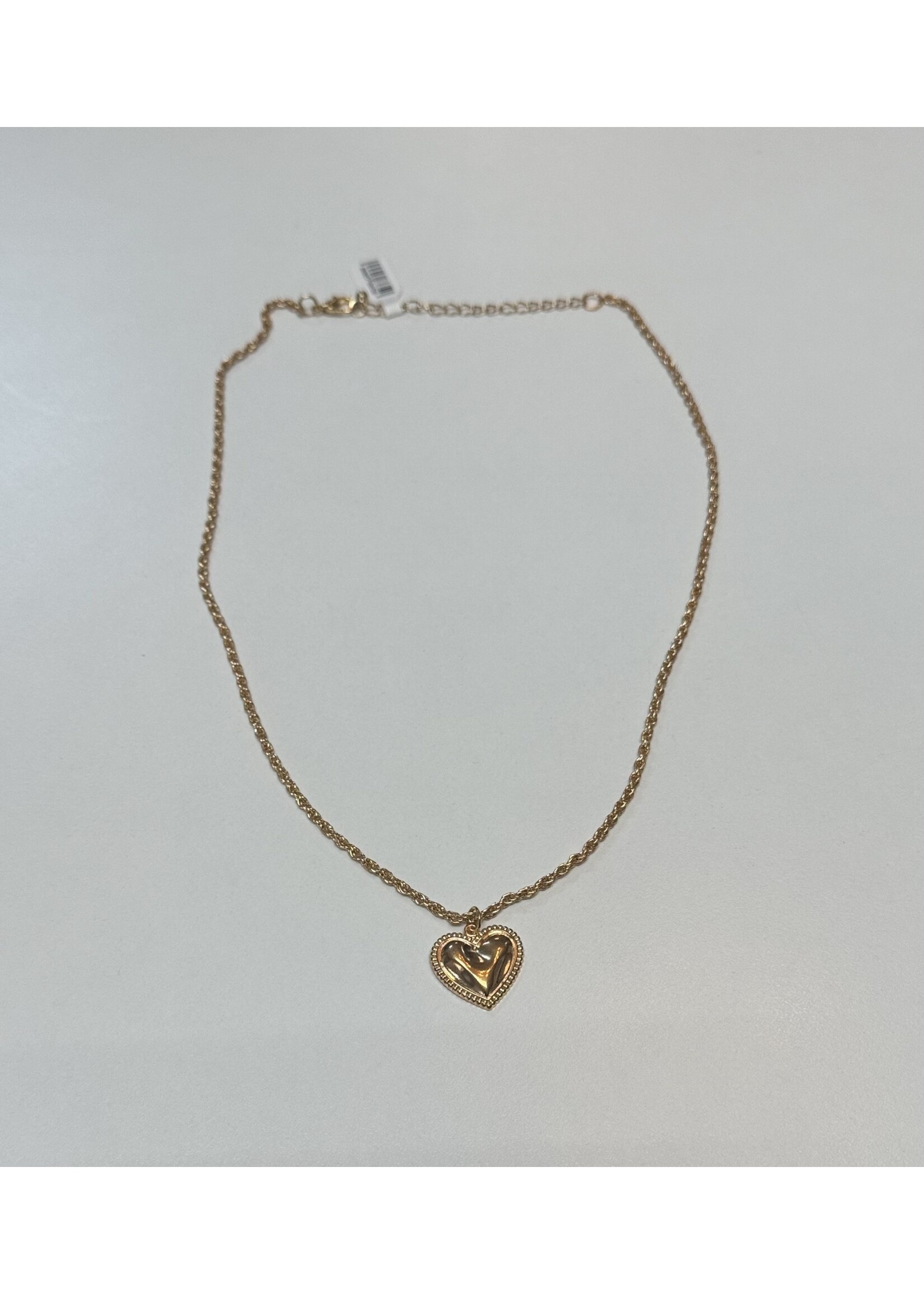 Gold Plated Necklace w/Heart Pendant