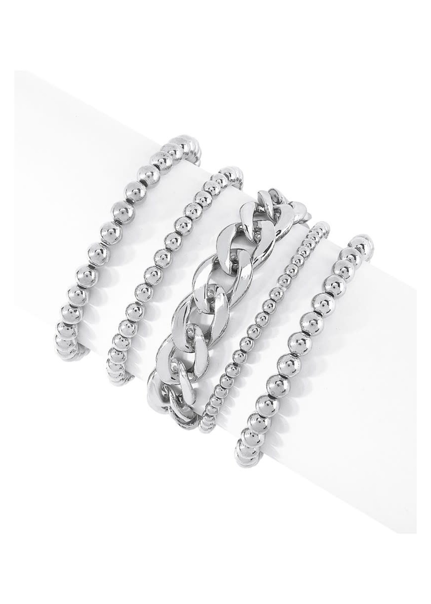 Urban Chain Bead Bracelet Set