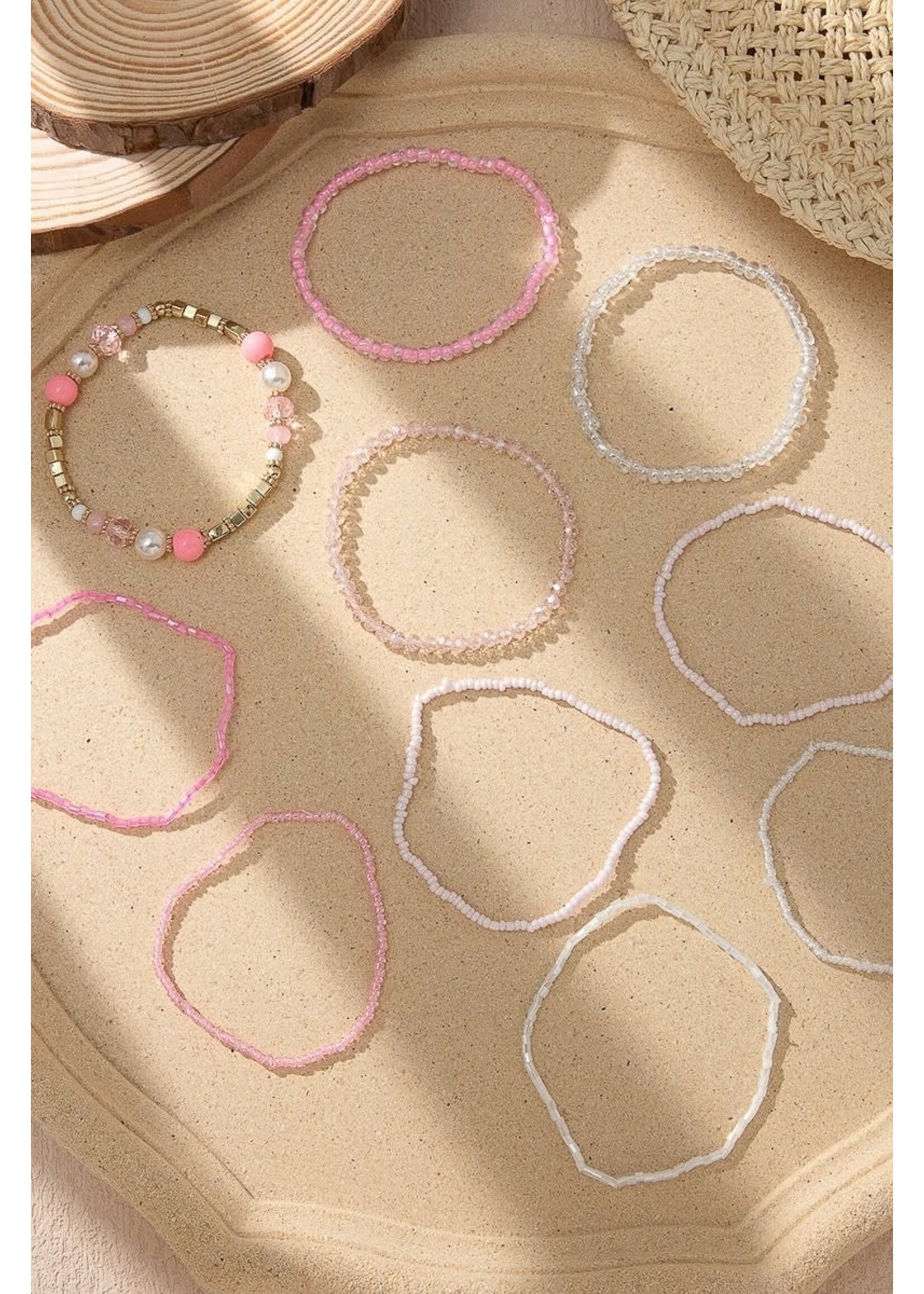10pcs Pearl Beaded Bracelet Set