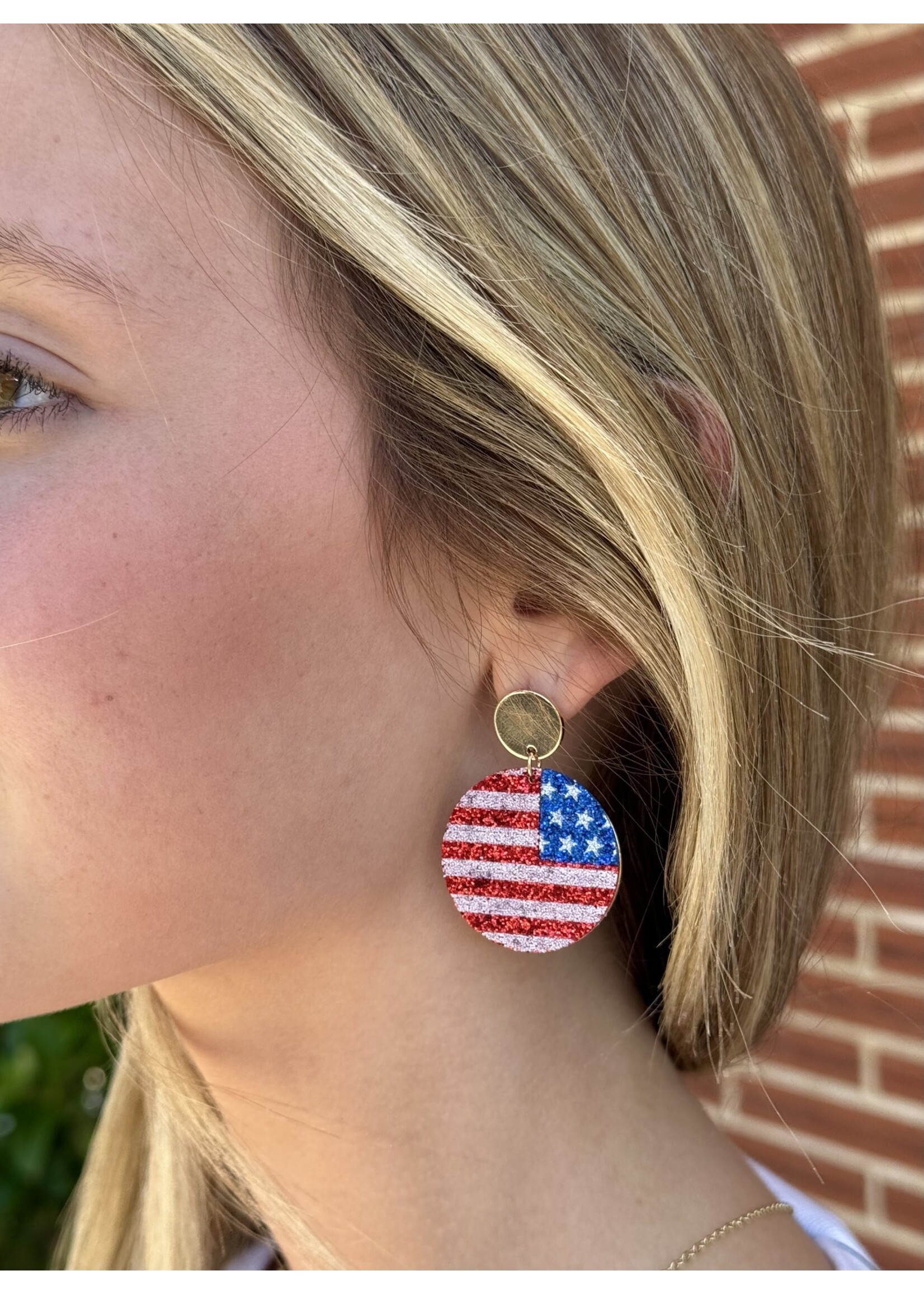 4th of July Flag Earrings