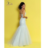 Sequin high neck mermaid with a corset back and sparkle tulle skirt