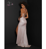Sparkle jersey fitted gown