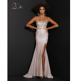 Sparkle jersey fitted gown