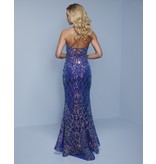 Full Sequin Strapless Fitted Gown K508