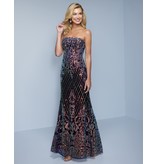 Full Sequin Strapless Fitted Gown K508