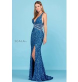 JEWELED WAIST FULL SEQUIN GOWN 60301