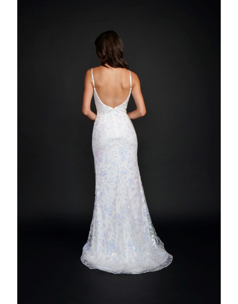 FITTED SEQUIN W/SLIT 3194