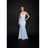 IVORY LACE OVER COLOR, FITTED MERMAID 2313