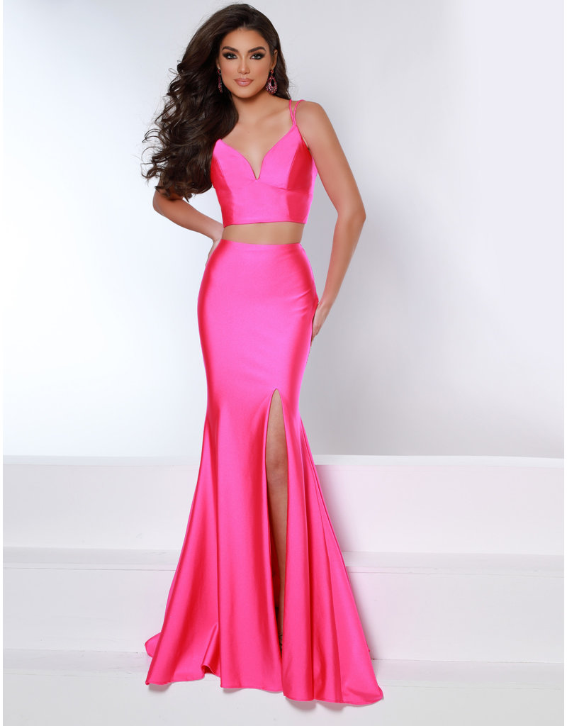 Jersey v-neck fitted 2piece gown 20324
