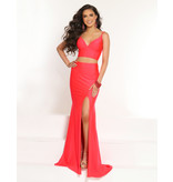 Jersey v-neck fitted 2piece gown 20324