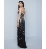 Strapless Mirror cut beaded fitted gown K460