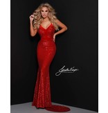 Halter top fitted sequin gown 2424