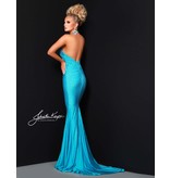 CRISS CROSS NECK WITH BROOCH, HALTER 2401