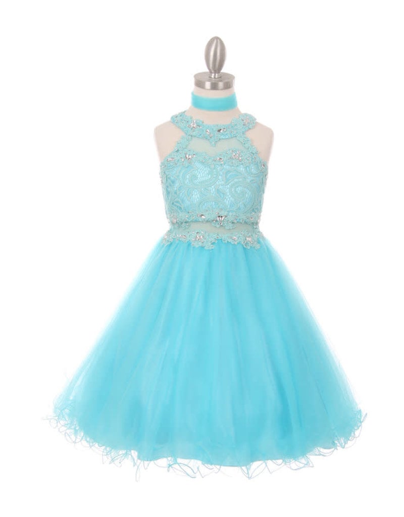 Lace Bodice High neck  Short Tulle Skirt CC5040X