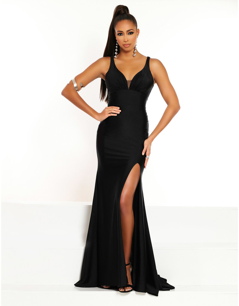 Fitted tank jersey corset back gown 20321
